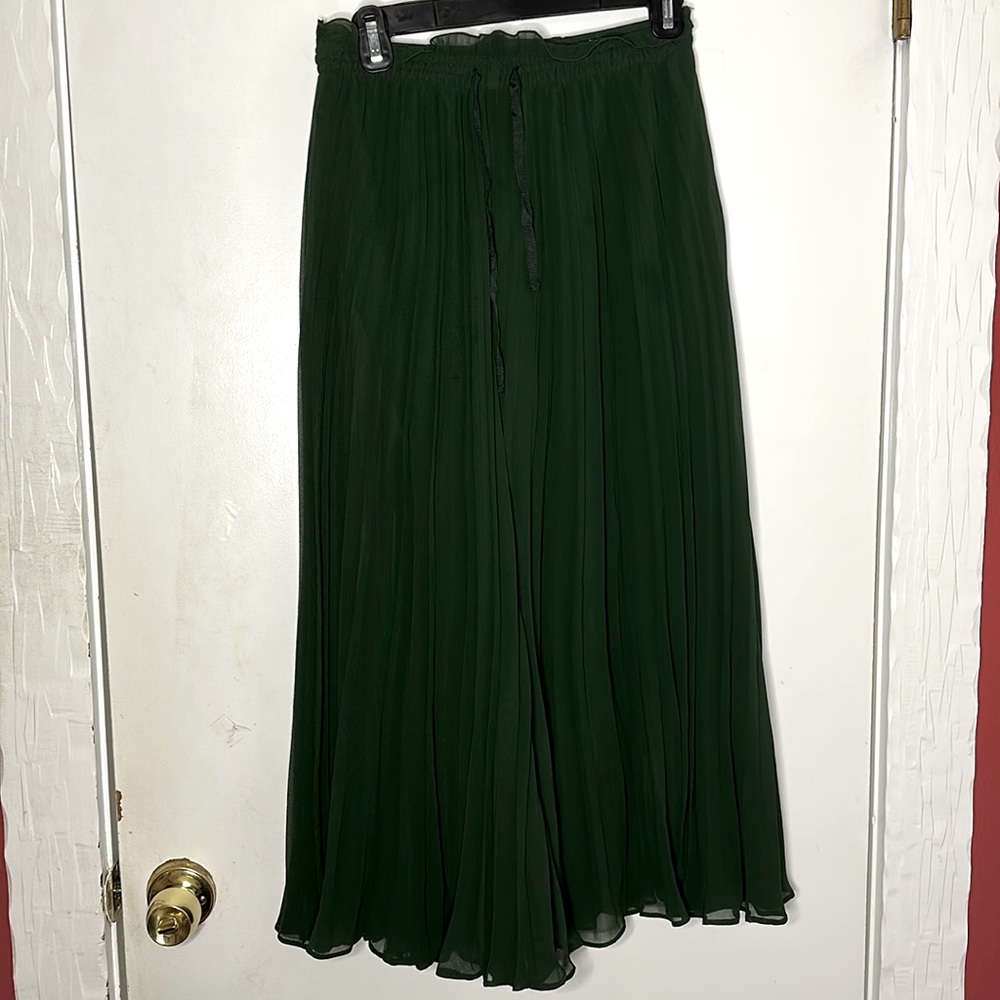Zara Flowy Pleated Pants Skirt